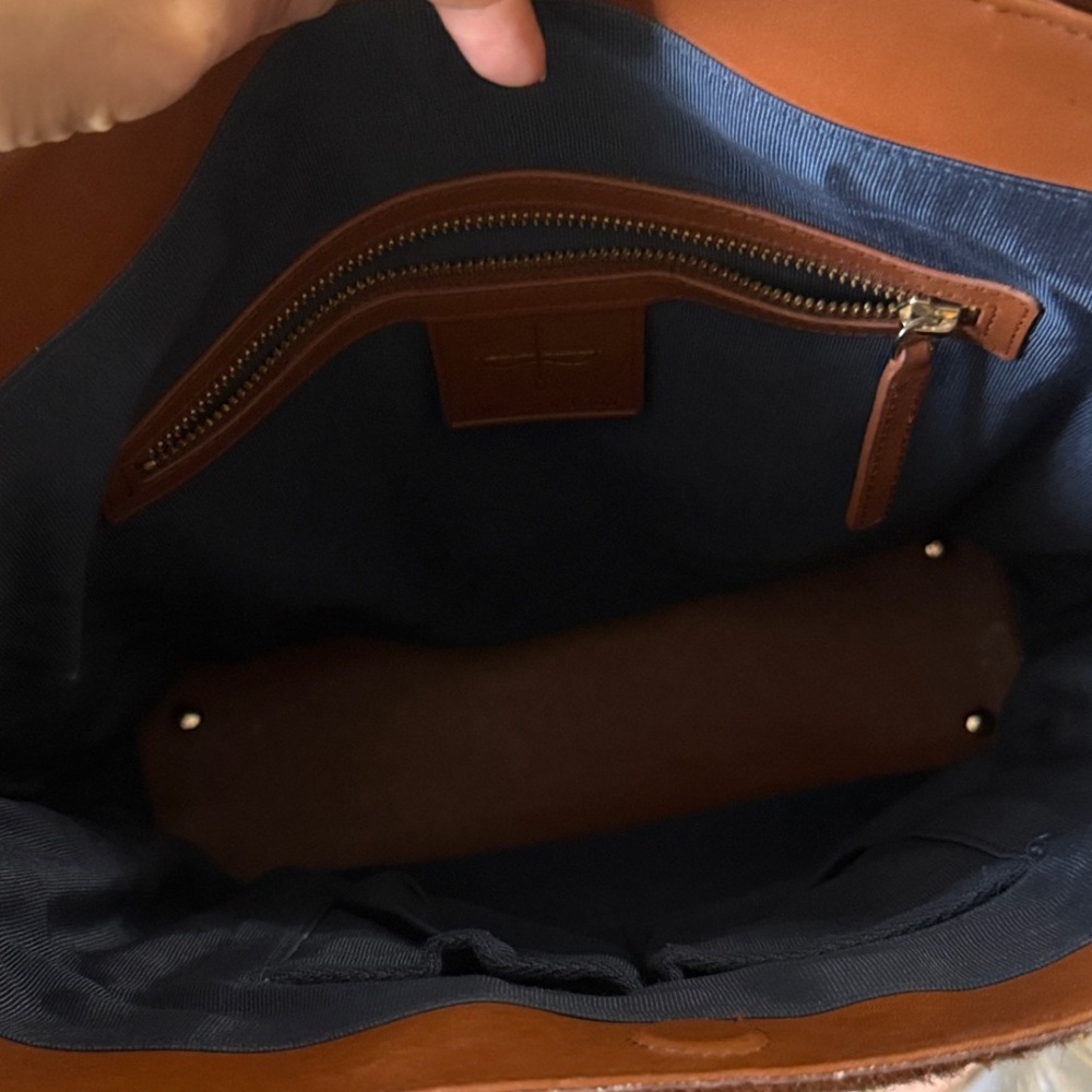 Pour La Victoire Large Tote Bag in Leather and Pony Hair brown with gold accents - Picture 11 of 15